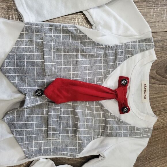 Boys Suit Outfit Size 4 Fashion Tie Outfit Tee Long Sleeve and Long Pants Gray - Picture 5 of 9